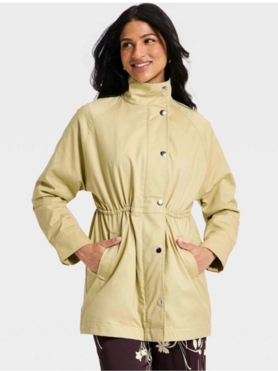 a new day Jackets & Blazers - a new day tan  Cinch-Waist Utility Jacket Medium NWOT